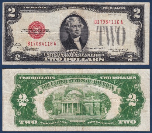 미국 1928년 2달러(C) - 미품