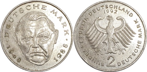 독일 1992년(G) 2 마르크