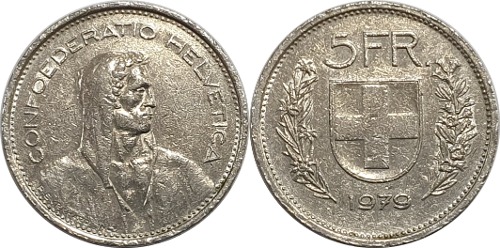 스위스 1979년 5 프랑