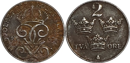 스웨덴 1947년 2 Ore