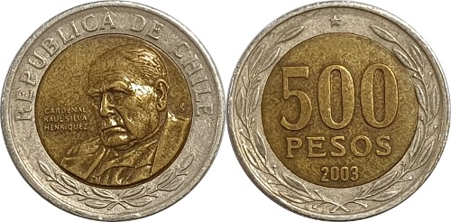 칠레 2003년 500  페소