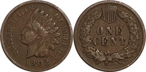 미국 1902년 인디언 헤드 1 센트