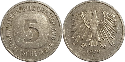 독일 1979년(G) 5 마르크