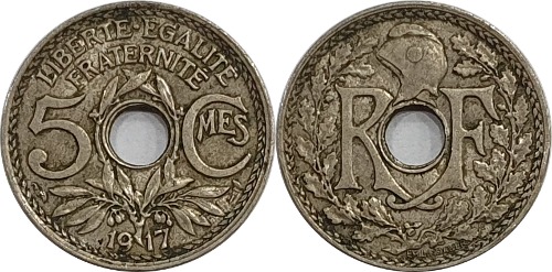 프랑스 1917년 5 Centimes