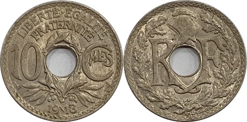 프랑스 1918년 10 Centimes