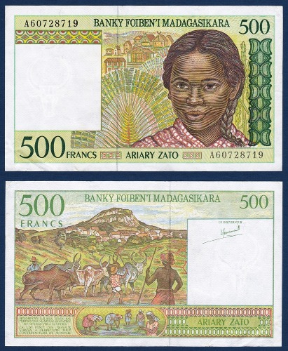 마다가스카르 1994년 500 프랑 - 극미(+)