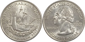 미국 주성립50주년 기념 쿼터달러 - 북마리아나제도(2009년, D)