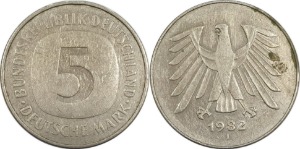 독일 1982년(J) 5마르크