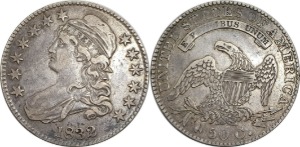 미국 1832년 하프달러 은화 - 미품(+)