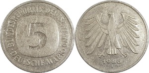독일 1986년(J) 5마르크