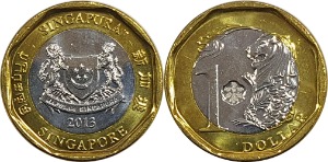 싱가포르 2013년 1 달러