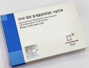 평창동계올림픽 1,000원 황동화(1차분) 프루프 기념주화 - 미사용