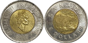 캐나다 1996년 2 달러