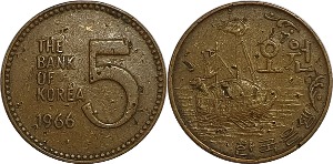 한국은행 1966년 5원