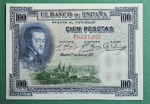 스페인 1925년 100페세타   - 미사용 (#1)