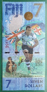피지 2016년 7달러 올림픽 금매달 기념지폐- 미사용