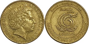호주 1999년 1 달러(세계 노인의 해 기념)
