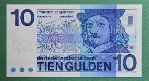 네덜란드 1968년 10굴덴 - 미사용