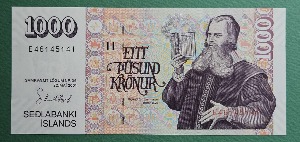 아이슬란드 2001년 1,000크로네 - 미사용