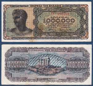 그리스 1944년 1,000,000 드라크마 - 미품(+)