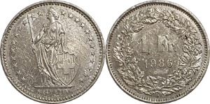 스위스 1986년 1 프랑