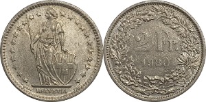 스위스 1980년 2 프랑