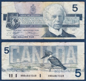 캐나다 1986년 5 달러 - 보품(+)