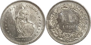 스위스 1999년 1 프랑
