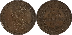 캐나다 1916년 1 센트
