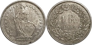 스위스 1983년 1 프랑