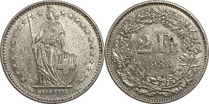스위스 1983년 2 프랑