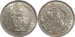 스위스 1993년 1 프랑