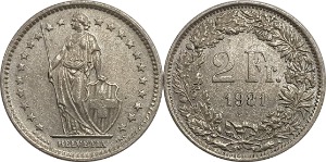 스위스 1981년 2 프랑