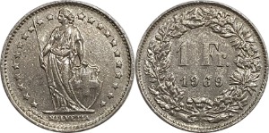 스위스 1969년 1 프랑
