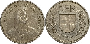 스위스 1995년 5 프랑