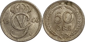 스웨덴 1946년 50 Ore