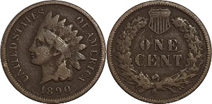미국 1890년 인디언 헤드 1 센트