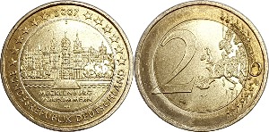독일 2007년(D) 기념 2 유로(Mecklenburg-Vorpommern) - 미사용(B급)