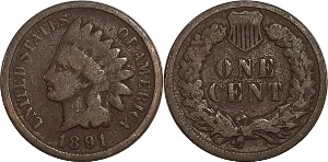 미국 1891년 인디언 헤드 1 센트