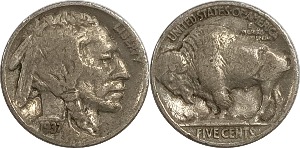 미국 1937년 버팔로 니켈 5 센트