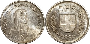 스위스 2000년 5 프랑