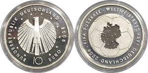 독일 2003년 10 유로 은화(2006년 독일 월드컵 기념) - 미사용