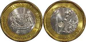 싱가포르 2017년 1 달러