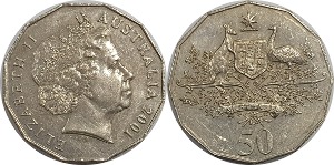 호주 2001년 50 센트(연방국가 100주년 기념)