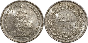 스위스 2012년 2 프랑
