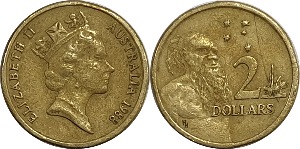 호주 1988년 2 달러