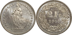 스위스 2018년 2 프랑