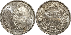스위스 2011년 2 프랑
