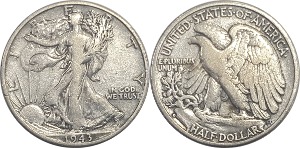 미국 1943년(D) 워킹리버티 하프달러 은화