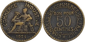프랑스 1924년 50 센티모
